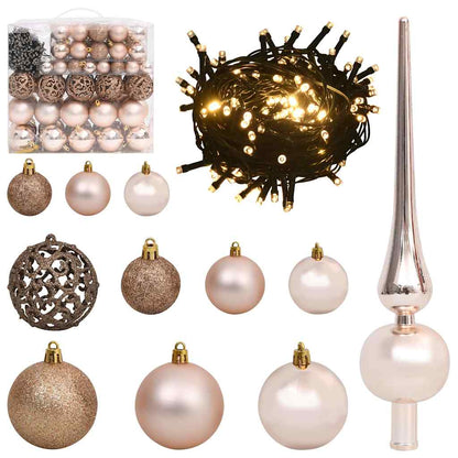 Künstlicher vorbeleuchteter Weihnachtsbaum Rosa 180 cm PVC