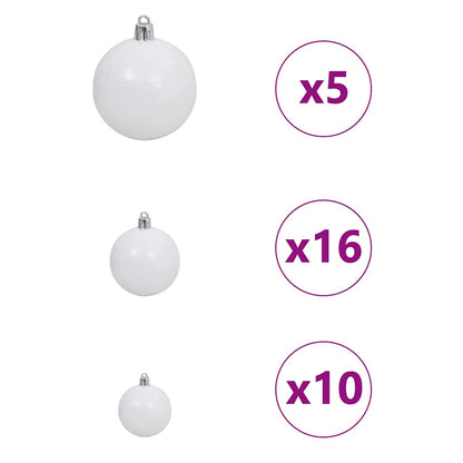 Künstlicher vorbeleuchteter Weihnachtsbaum Rosa 180 cm PVC