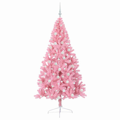 Künstlicher vorbeleuchteter Weihnachtsbaum Rosa 180 cm PVC