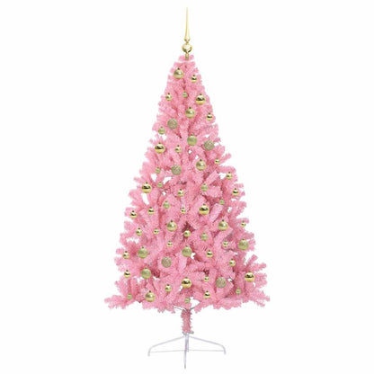 Künstlicher vorbeleuchteter Weihnachtsbaum Rosa 180 cm PVC