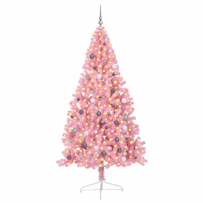 Künstlicher vorbeleuchteter Weihnachtsbaum Rosa 240 cm PVC