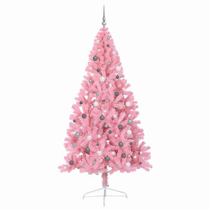 Künstlicher vorbeleuchteter Weihnachtsbaum Rosa 240 cm PVC