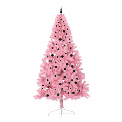 Künstlicher vorbeleuchteter Weihnachtsbaum Rosa 240 cm PVC