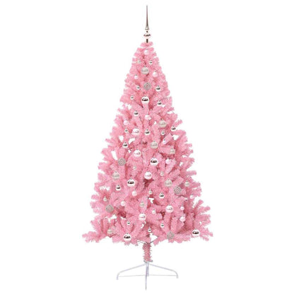 Künstlicher vorbeleuchteter Weihnachtsbaum Rosa 240 cm PVC