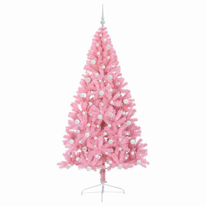 Künstlicher vorbeleuchteter Weihnachtsbaum Rosa 240 cm PVC