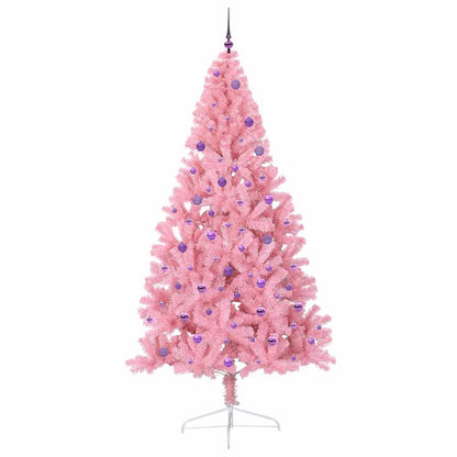 Künstlicher vorbeleuchteter Weihnachtsbaum Rosa 240 cm PVC