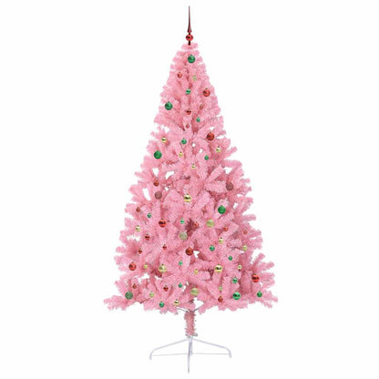 Künstlicher vorbeleuchteter Weihnachtsbaum Rosa 240 cm PVC