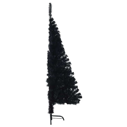 Künstlicher vorbeleuchteter Weihnachtsbaum Schwarz 120 cm PVC