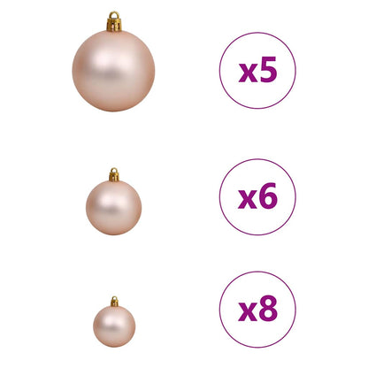 Künstlicher vorbeleuchteter Weihnachtsbaum Schwarz 150 cm PVC