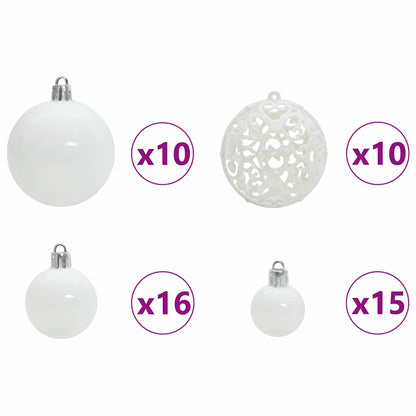 Künstlicher vorbeleuchteter Weihnachtsbaum Schwarz 180 cm PVC