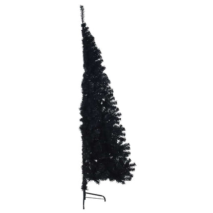 Künstlicher vorbeleuchteter Weihnachtsbaum Schwarz 180 cm PVC