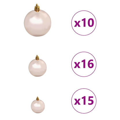 Künstlicher vorbeleuchteter Weihnachtsbaum Schwarz 210 cm PVC