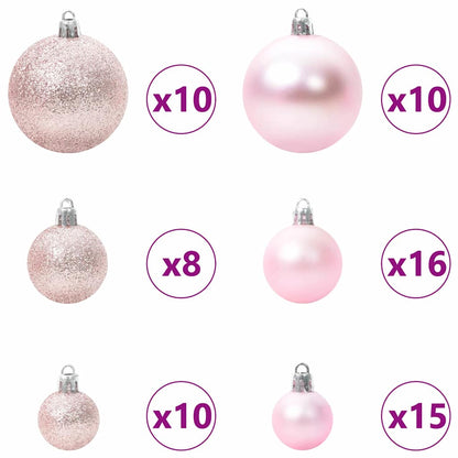Künstlicher vorbeleuchteter Weihnachtsbaum Schwarz 210 cm PVC