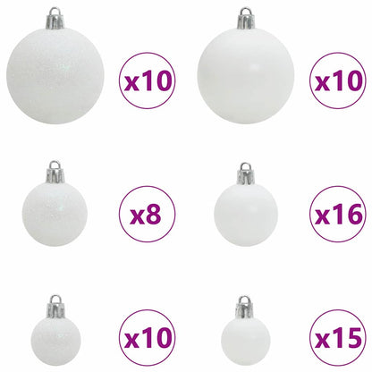 Künstlicher vorbeleuchteter Weihnachtsbaum Schwarz 210 cm PVC