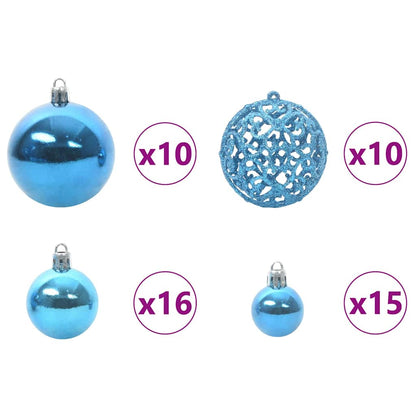 Künstlicher vorbeleuchteter Weihnachtsbaum Schwarz 210 cm PVC