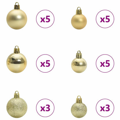 Künstlicher vorbeleuchteter Weihnachtsbaum Schwarz 210 cm PVC