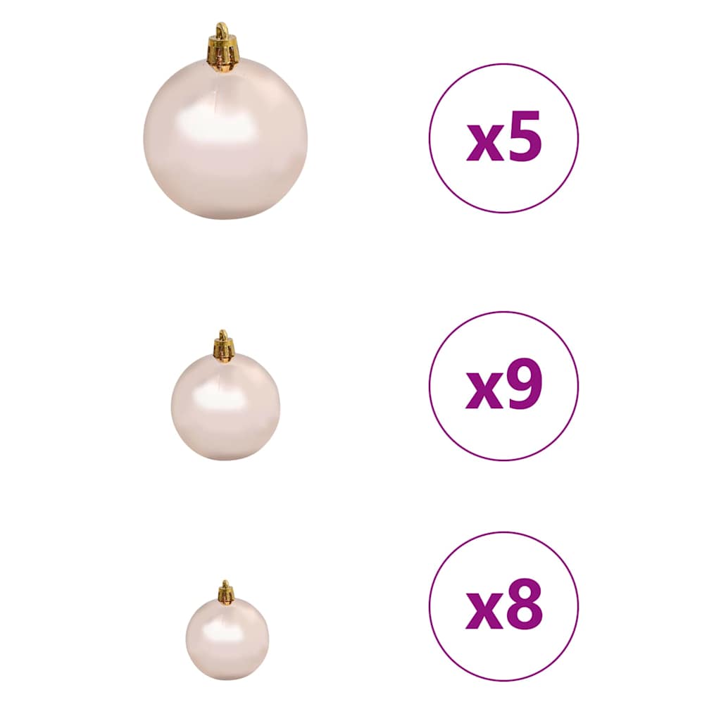 Künstlicher vorbeleuchteter Weihnachtsbaum Silber 120 cm PET