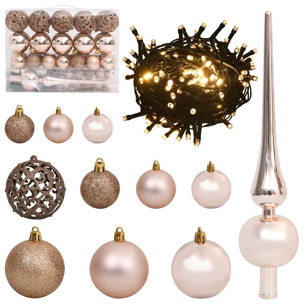 Künstlicher vorbeleuchteter Weihnachtsbaum Silber 150 cm PET