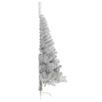 Künstlicher vorbeleuchteter Weihnachtsbaum Silber 150 cm