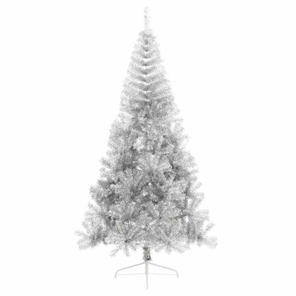 Künstlicher vorbeleuchteter Weihnachtsbaum Silber 210 cm