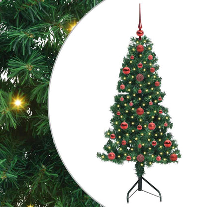 Eckiger künstlicher Weihnachtsbaum Grün 120 cm PVC und Metall