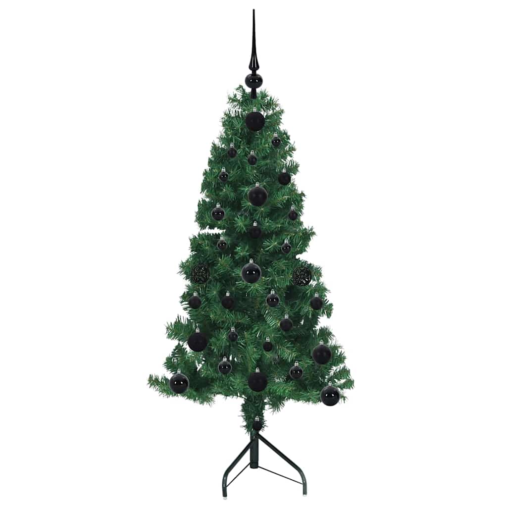 Eckiger künstlicher Weihnachtsbaum Grün 120 cm PVC und Metall