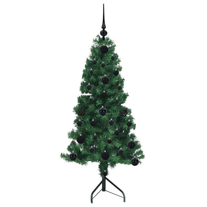 Eckiger künstlicher Weihnachtsbaum Grün 120 cm PVC und Metall