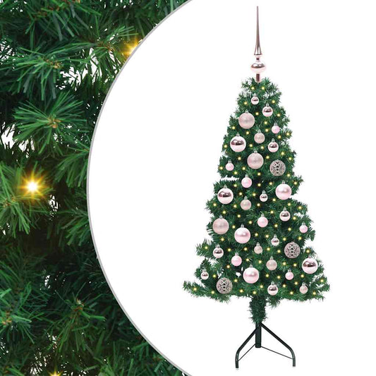 Eckiger künstlicher Weihnachtsbaum Grün 120 cm PVC und Metall