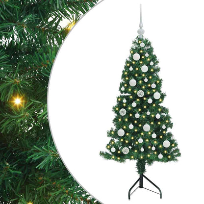 Eckiger künstlicher Weihnachtsbaum Grün 120 cm PVC und Metall