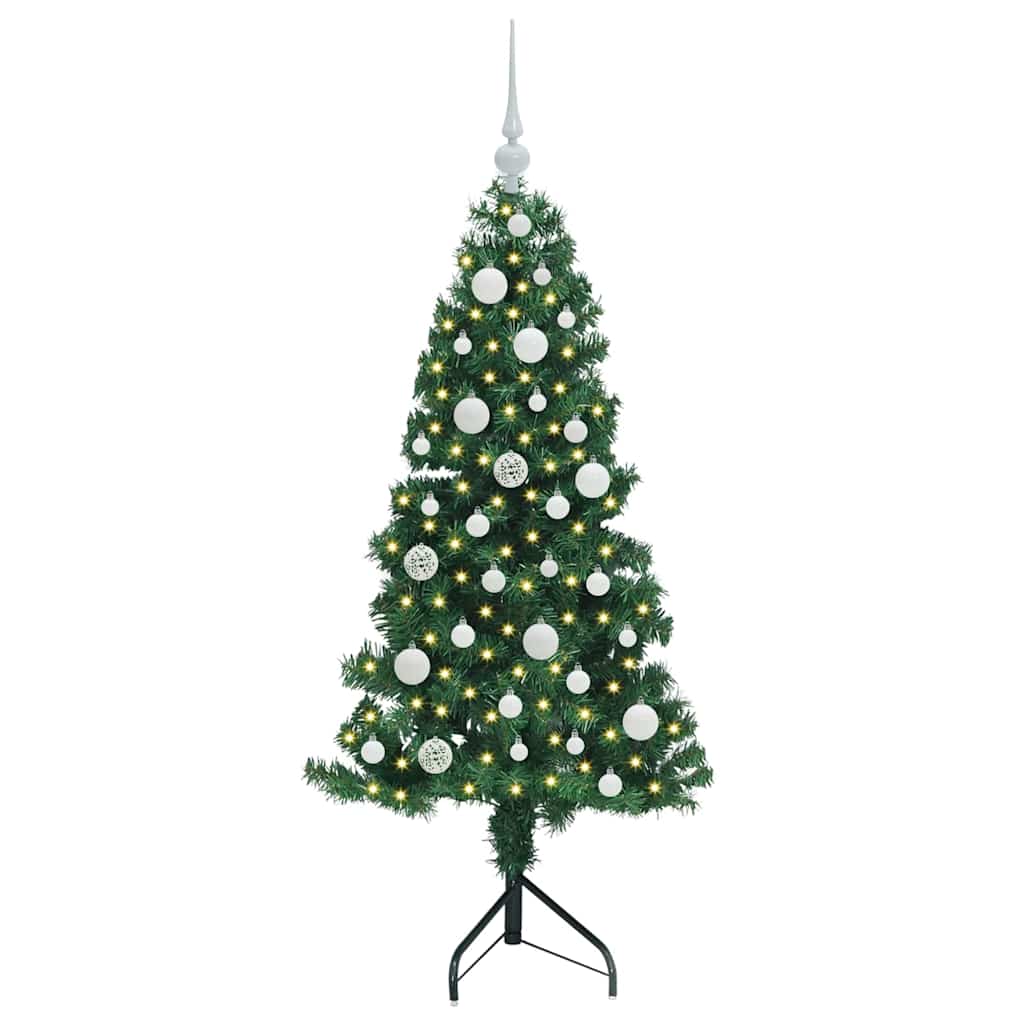 Eckiger künstlicher Weihnachtsbaum Grün 120 cm PVC und Metall