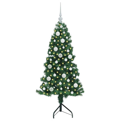 Eckiger künstlicher Weihnachtsbaum Grün 120 cm PVC und Metall