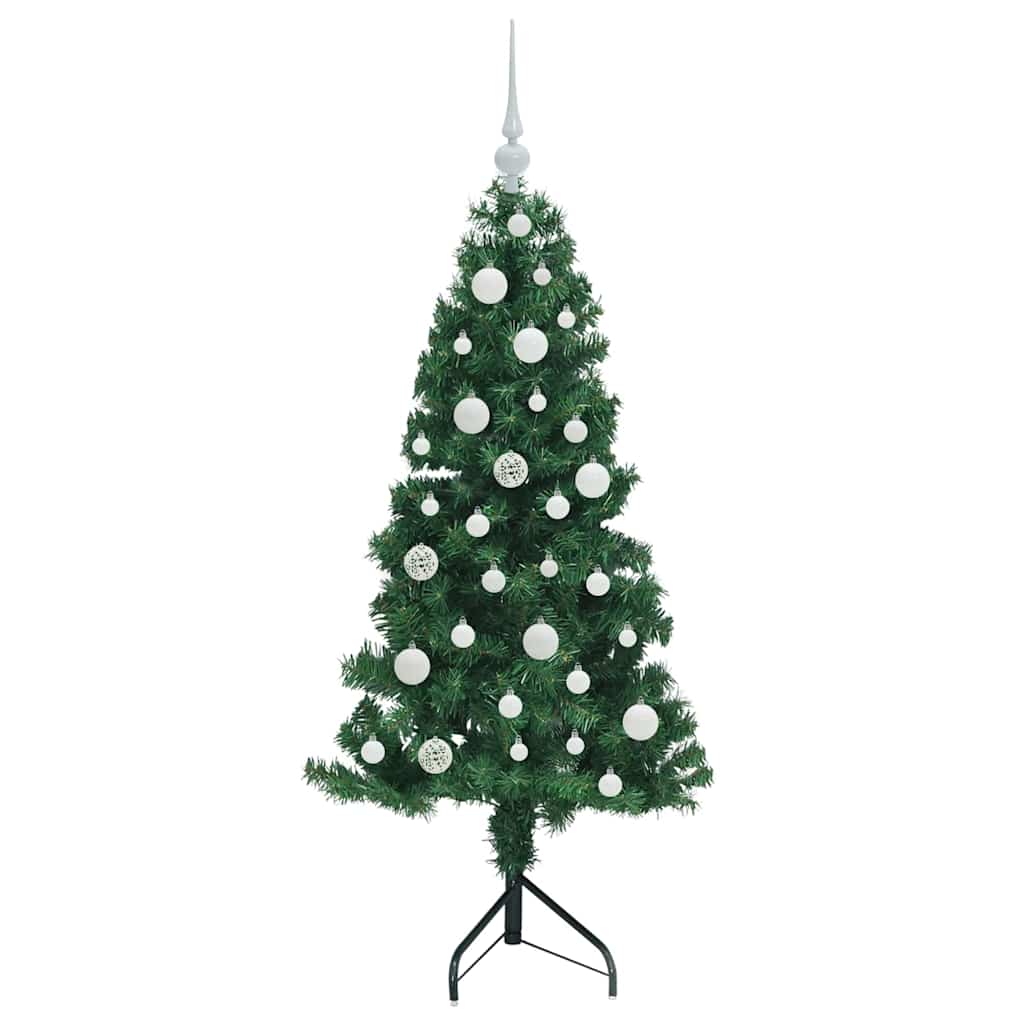 Eckiger künstlicher Weihnachtsbaum Grün 120 cm PVC und Metall