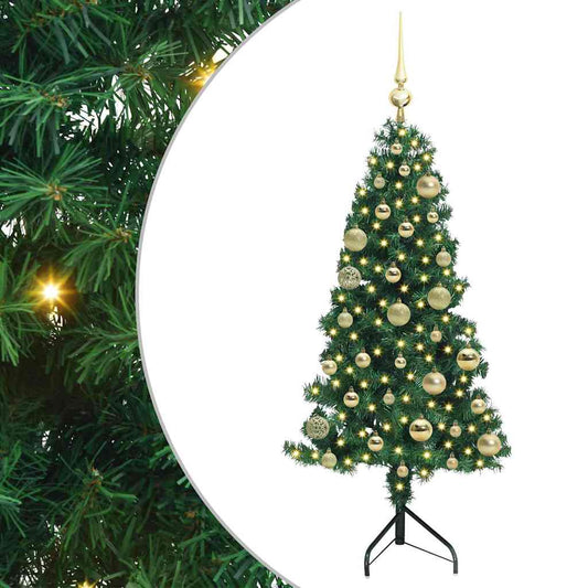 Eckiger künstlicher Weihnachtsbaum Grün 120 cm PVC und Metall