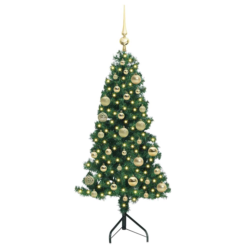 Eckiger künstlicher Weihnachtsbaum Grün 120 cm PVC und Metall