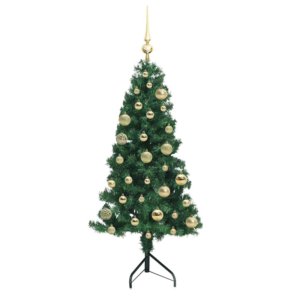 Eckiger künstlicher Weihnachtsbaum Grün 120 cm PVC und Metall