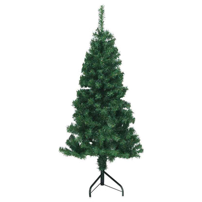 Eckiger künstlicher Weihnachtsbaum Grün 120 cm PVC und Metall