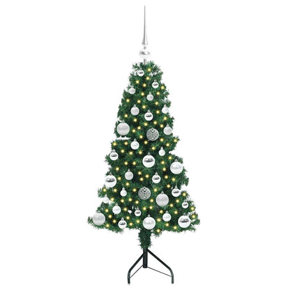Eckiger künstlicher Weihnachtsbaum Grün 120 cm PVC und Metall