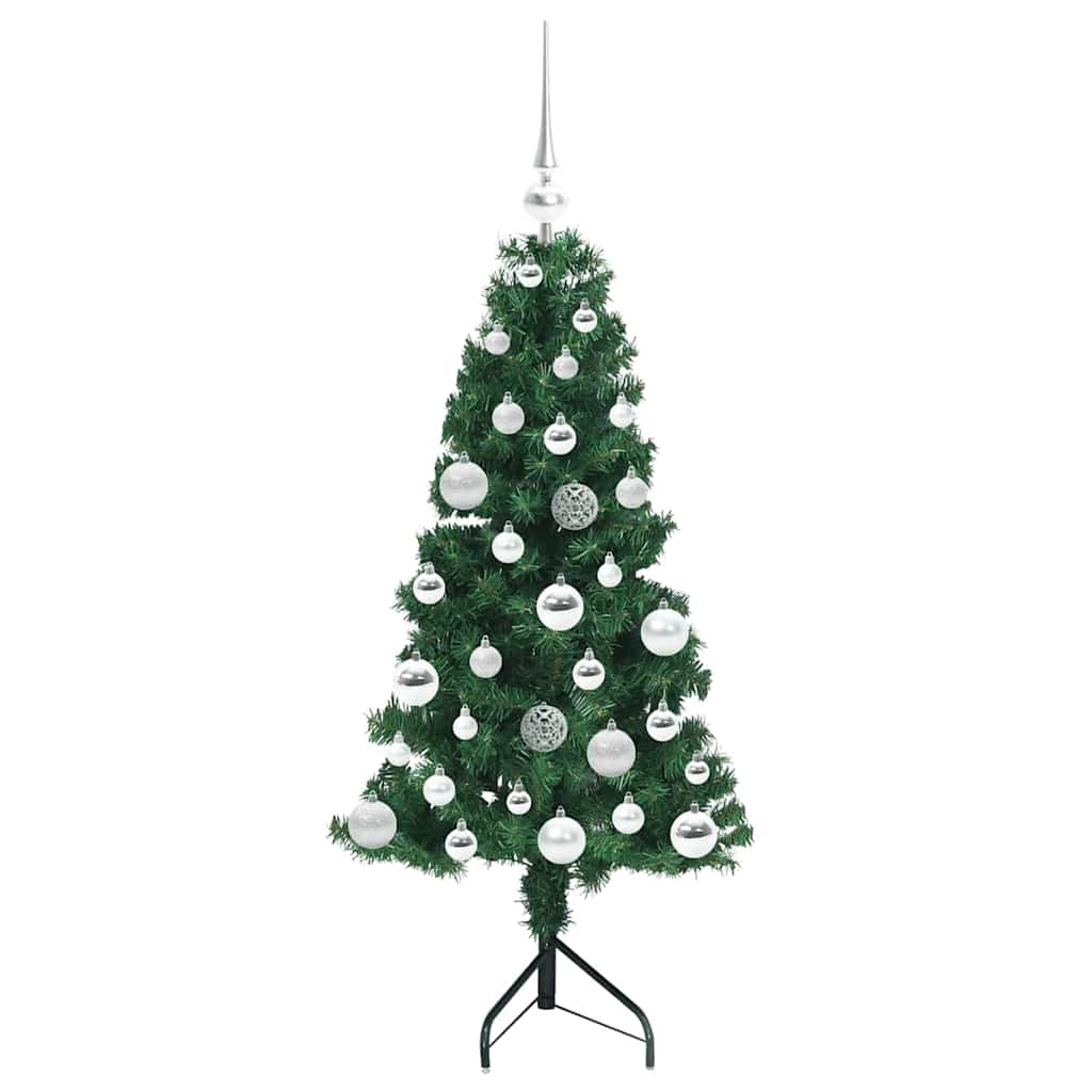 Eckiger künstlicher Weihnachtsbaum Grün 120 cm PVC und Metall