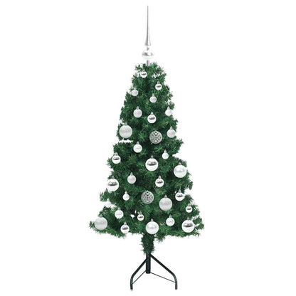 Eckiger künstlicher Weihnachtsbaum Grün 120 cm PVC und Metall