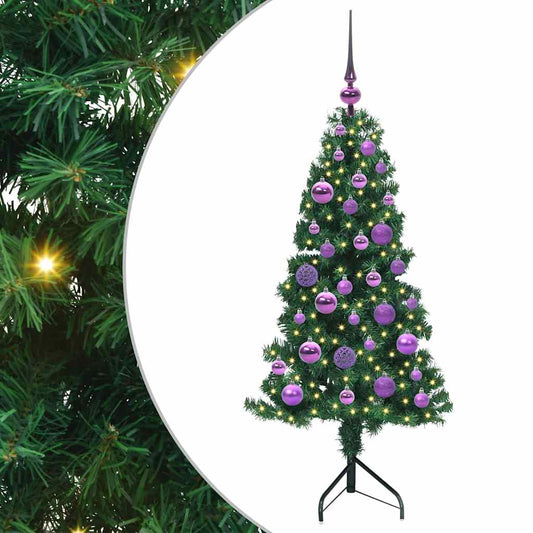 Eckiger künstlicher Weihnachtsbaum Grün 120 cm PVC und Metall