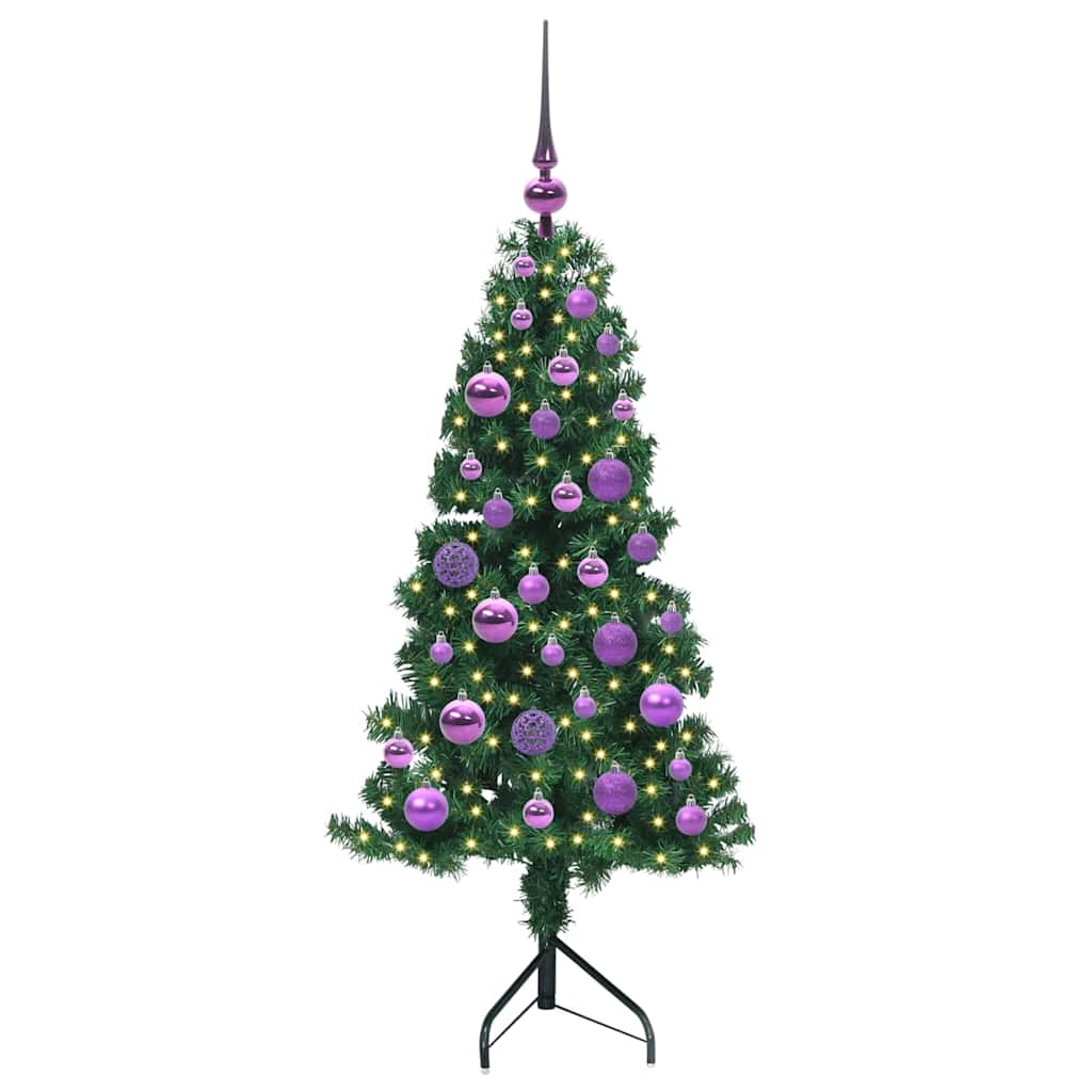 Eckiger künstlicher Weihnachtsbaum Grün 120 cm PVC und Metall