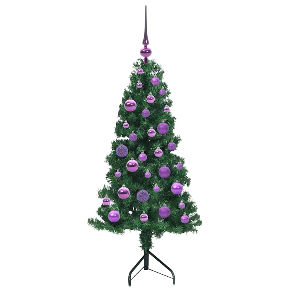 Eckiger künstlicher Weihnachtsbaum Grün 120 cm PVC und Metall