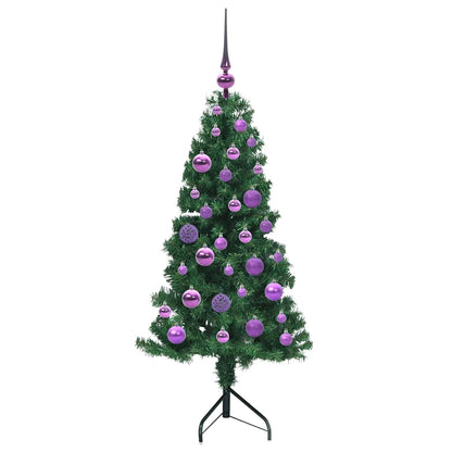 Eckiger künstlicher Weihnachtsbaum Grün 120 cm PVC und Metall