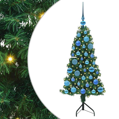 Eckiger künstlicher Weihnachtsbaum Grün 120 cm PVC und Metall