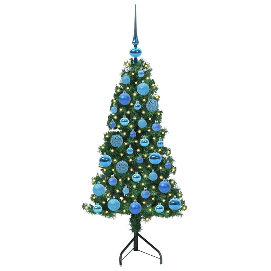Eckiger künstlicher Weihnachtsbaum Grün 120 cm PVC und Metall