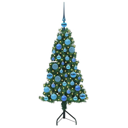 Eckiger künstlicher Weihnachtsbaum Grün 120 cm PVC und Metall