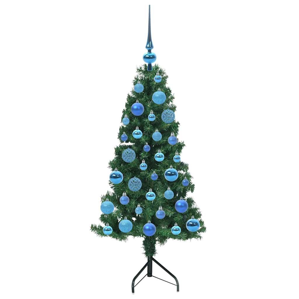 Eckiger künstlicher Weihnachtsbaum Grün 120 cm PVC und Metall