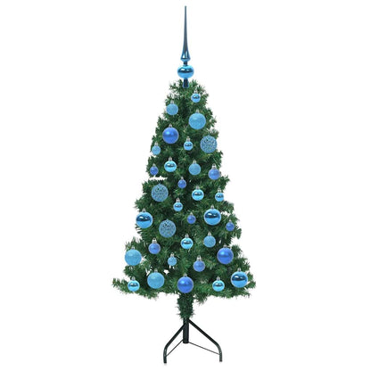 Eckiger künstlicher Weihnachtsbaum Grün 120 cm PVC und Metall