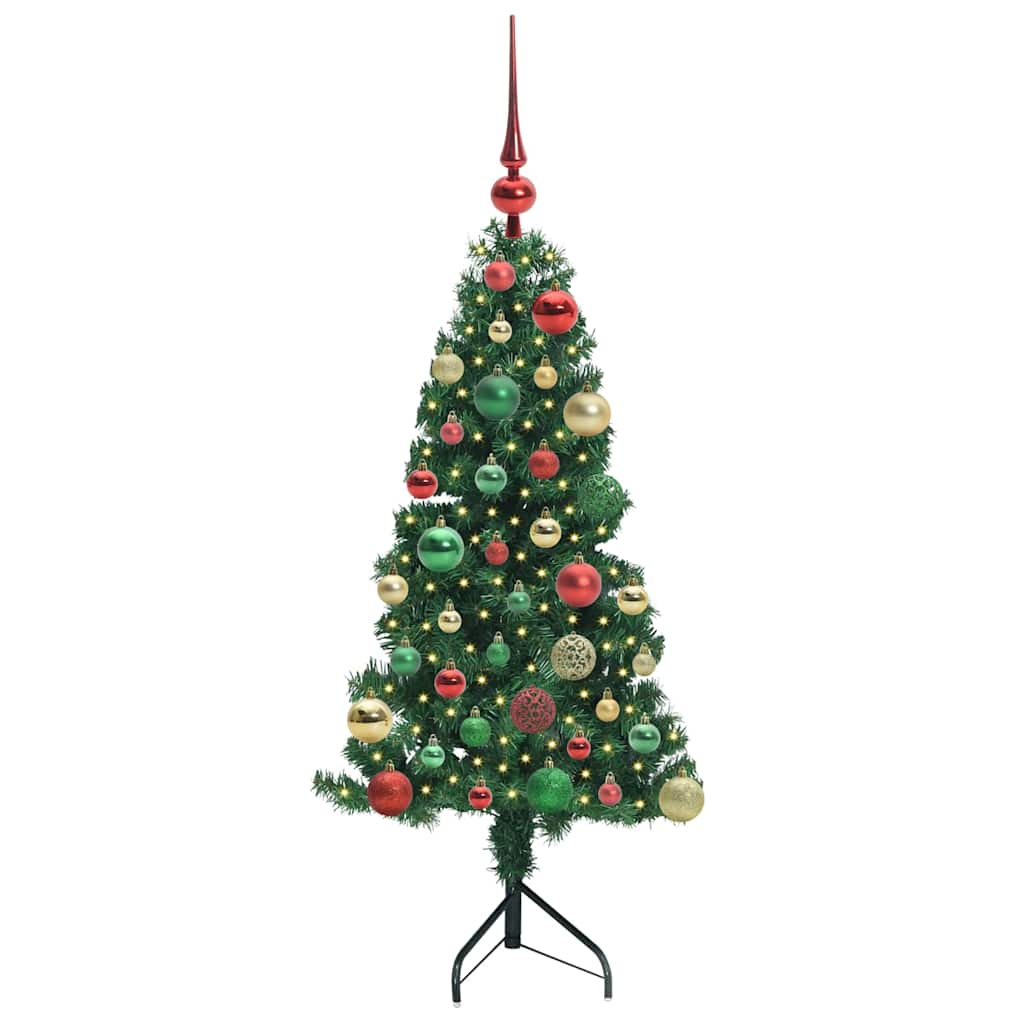 Eckiger künstlicher Weihnachtsbaum Grün 120 cm PVC und Metall