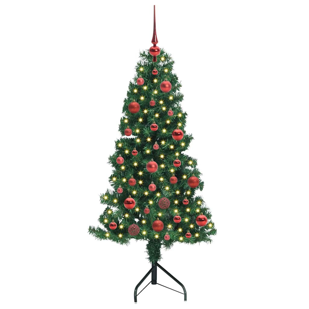 Eckiger künstlicher Weihnachtsbaum Grün 150 cm PVC und Metall